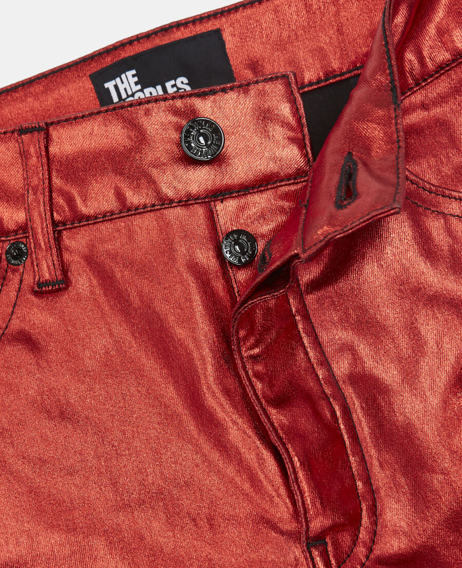 vaqueros slim rojos
