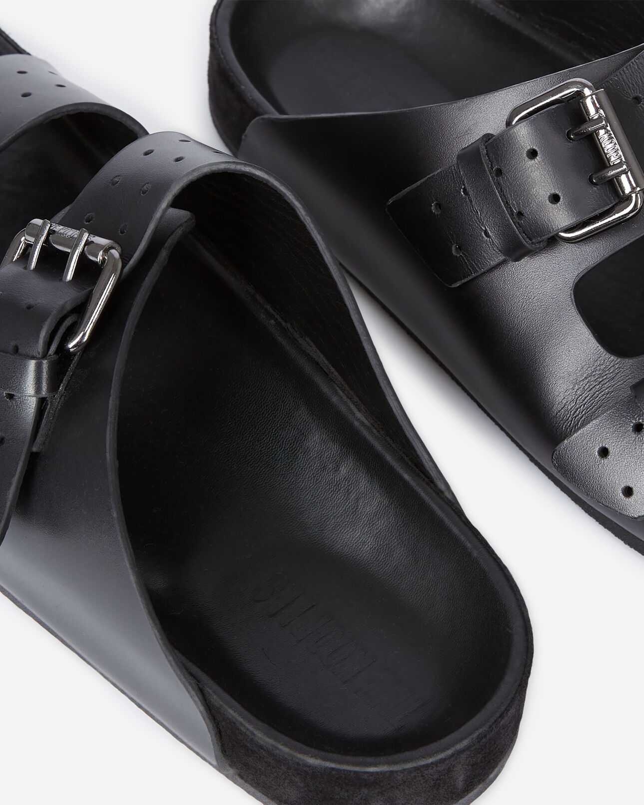 The Kooples HOMBRE BLACK sandalias piel negras