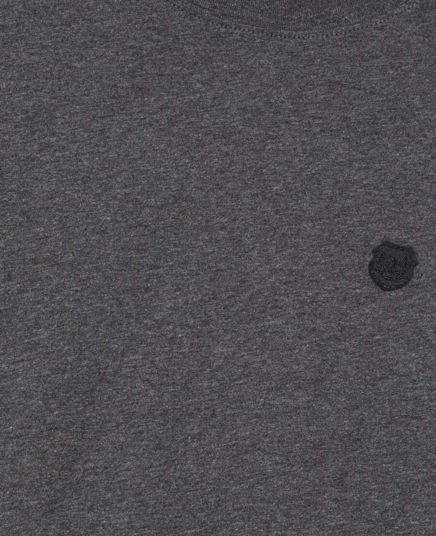 The Kooples HERREN ANTHRACITE MELANGE langärmeliges, graues t-shirt