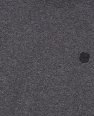The Kooples HERREN ANTHRACITE MELANGE langärmeliges, graues t-shirt