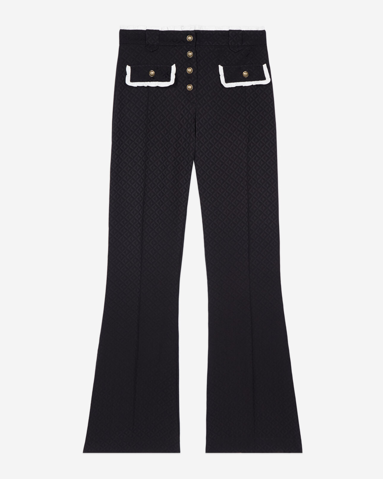 The Kooples FEMME BLACK pantalon flare noir