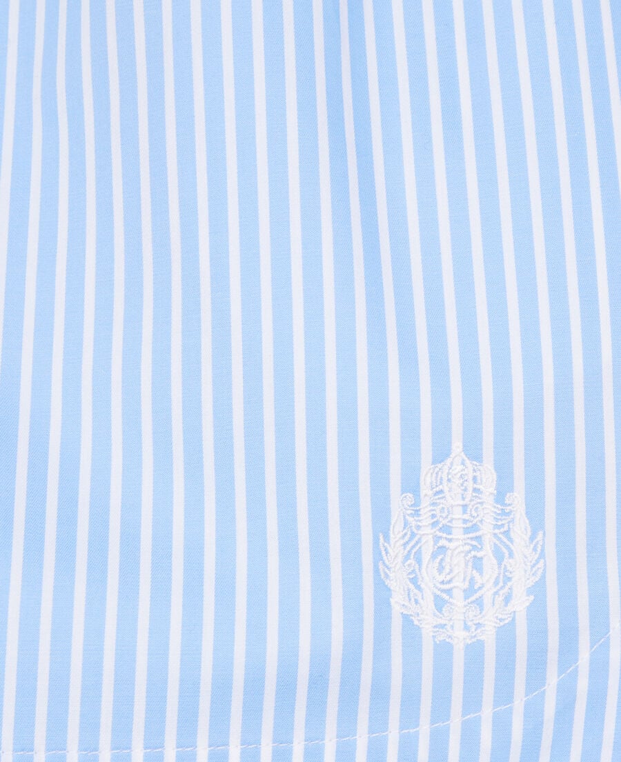 The Kooples WOMEN BLUE WHITE short striped skirt