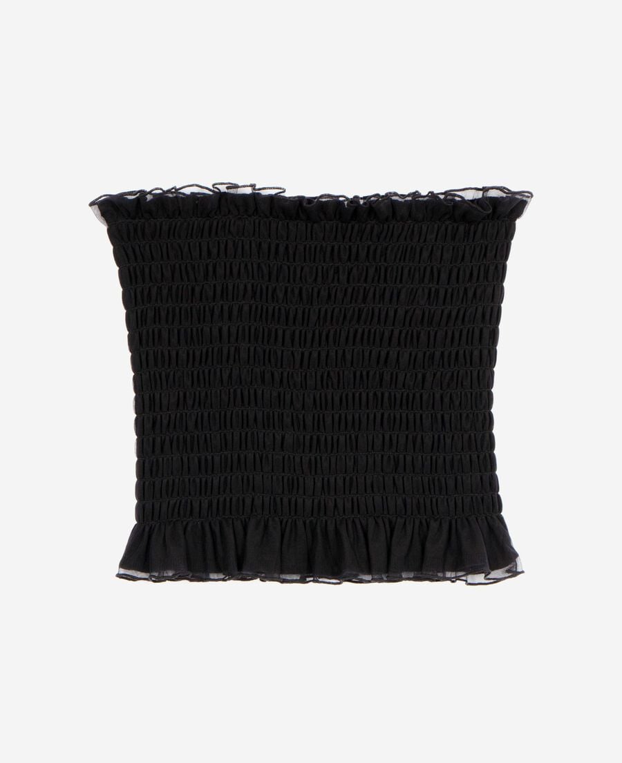 The Kooples DAMEN BLACK schwarzes rauchiges bustier-top