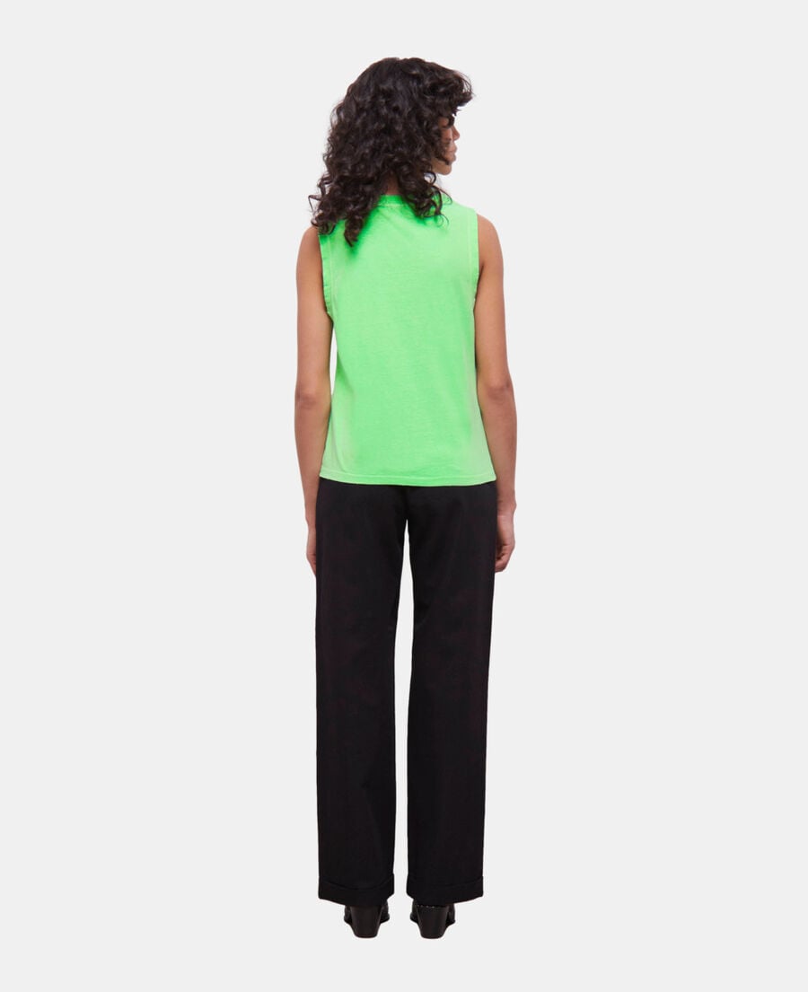 The Kooples DAMEN VERT FLUO neongrünes t-shirt damen mit logo