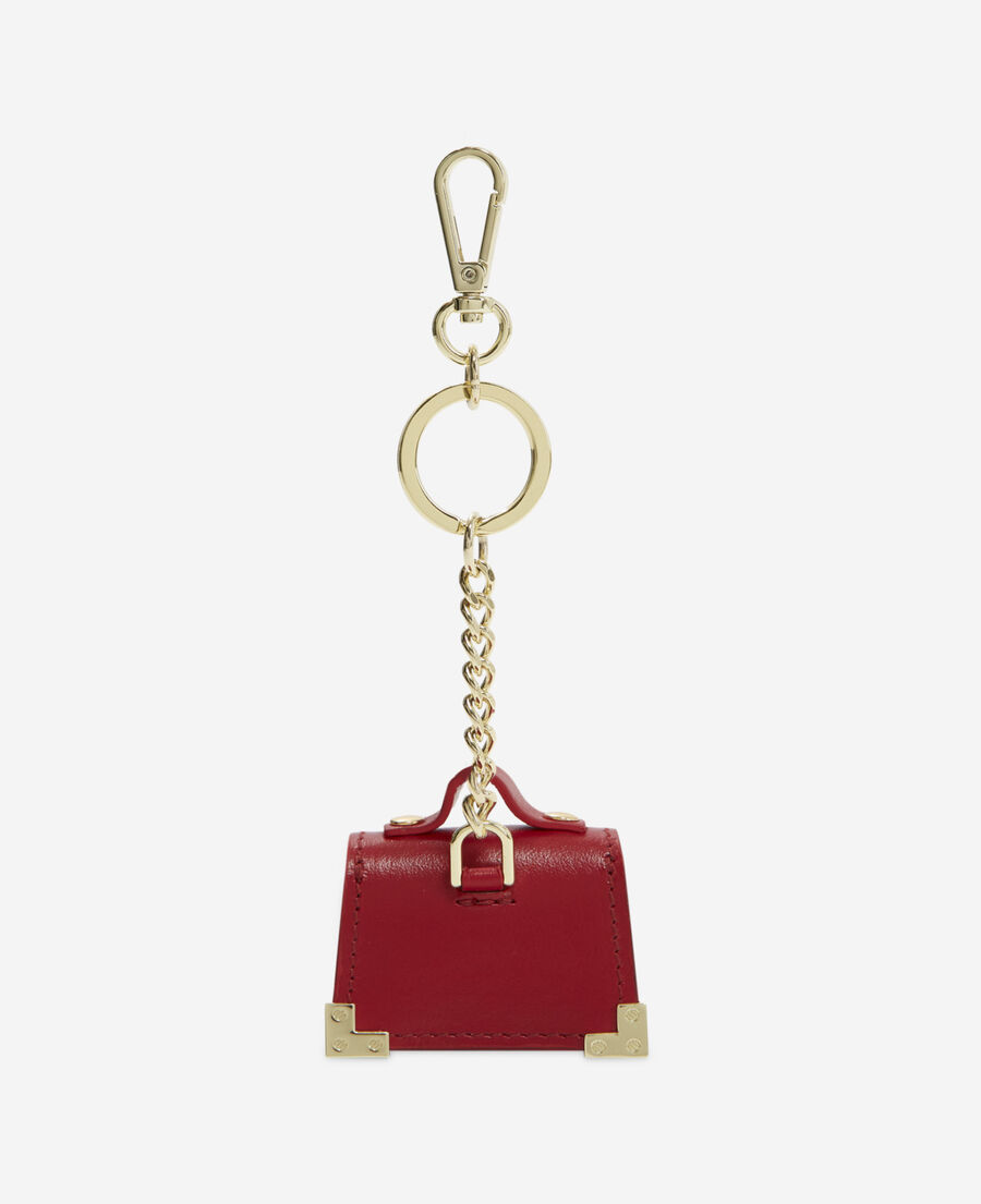 porte-clés emily doré avec mini-sac rouge