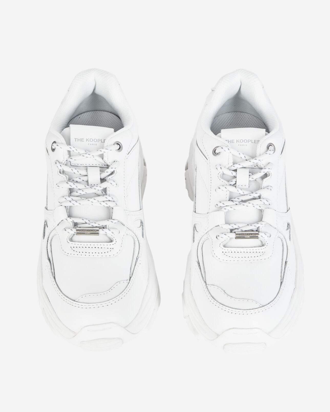 The Kooples HERREN OFF WHITE turnschuhe dick weiß glattleder
