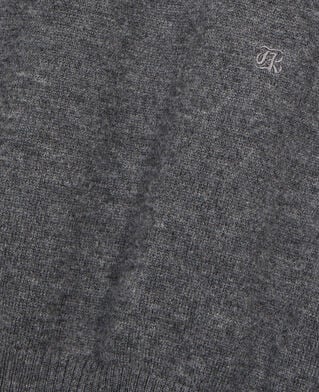The Kooples MEN MIDDLE GREY MEL grey wool sweater