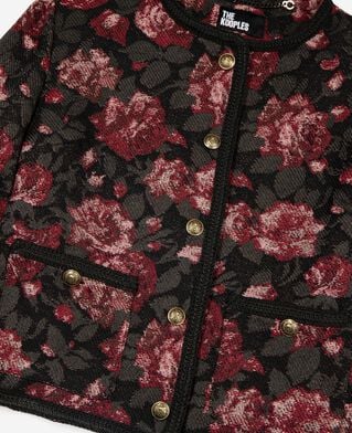 The Kooples DAMEN BLACK - RED burgunderrosa jacquardjacke