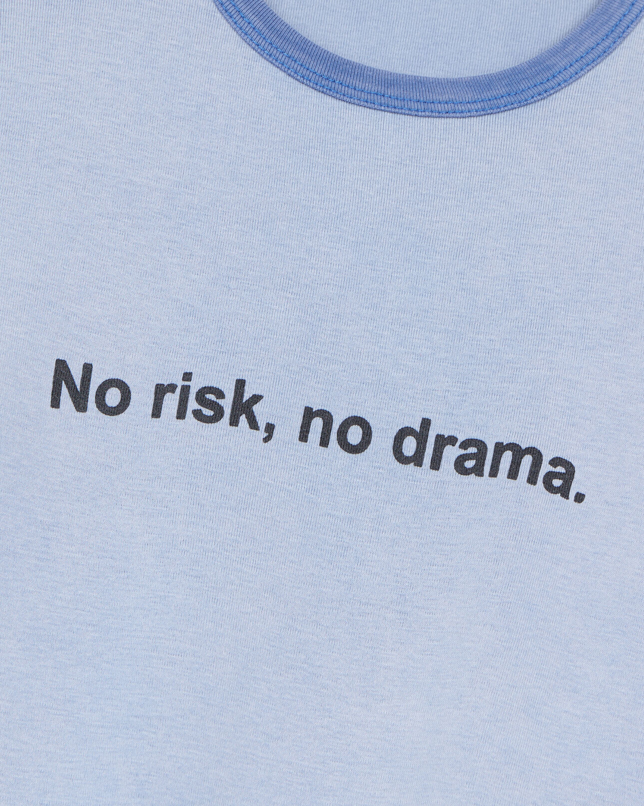 The Kooples WOMEN STONE BLUE blue no risk serigraphy t-shirt