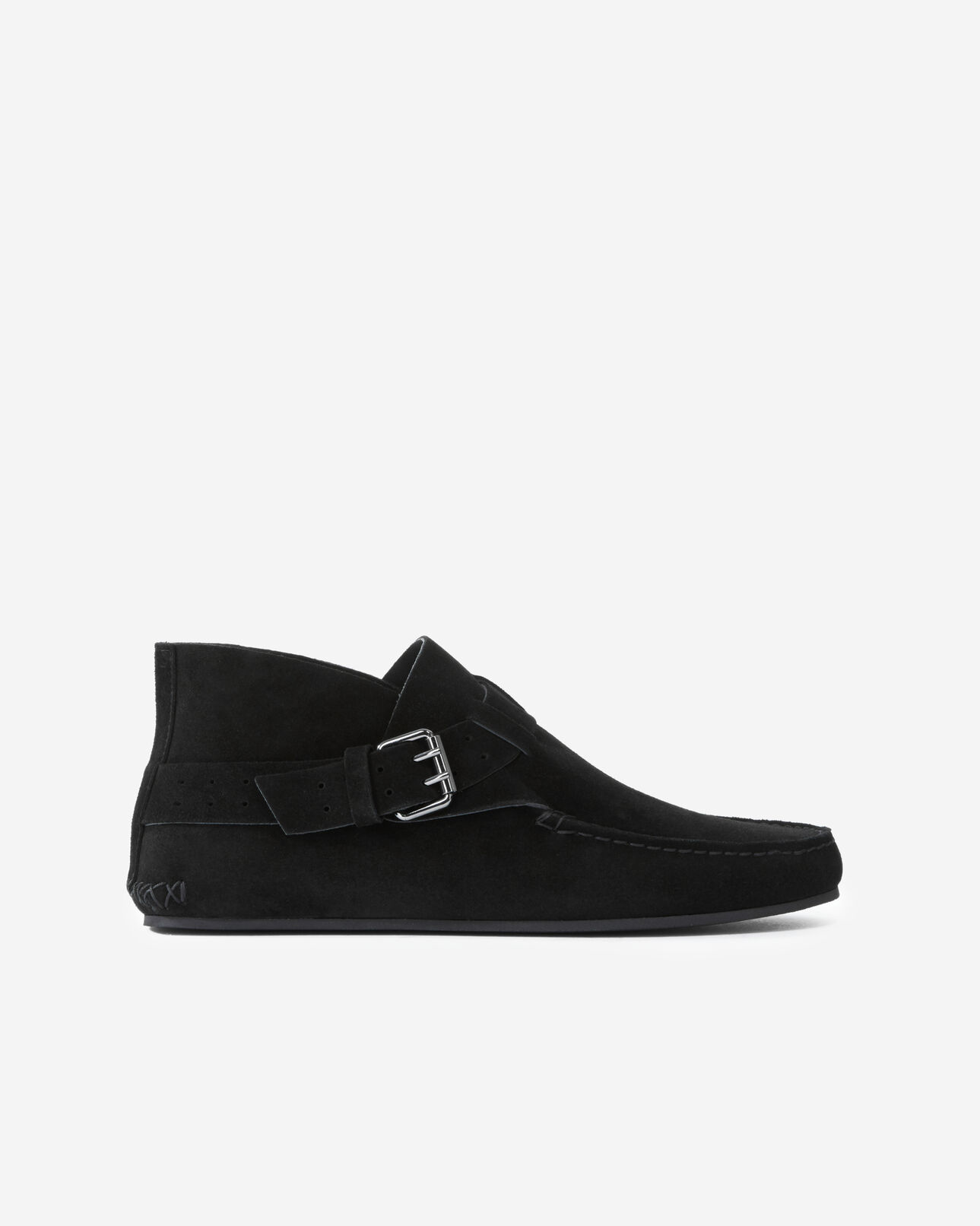 The Kooples HOMME BLACK chaussures en cuir suédé noires