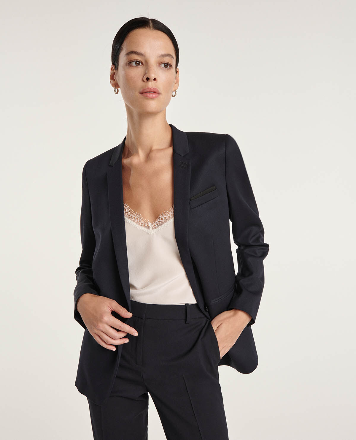 Formal blue jacket in wool The Kooples