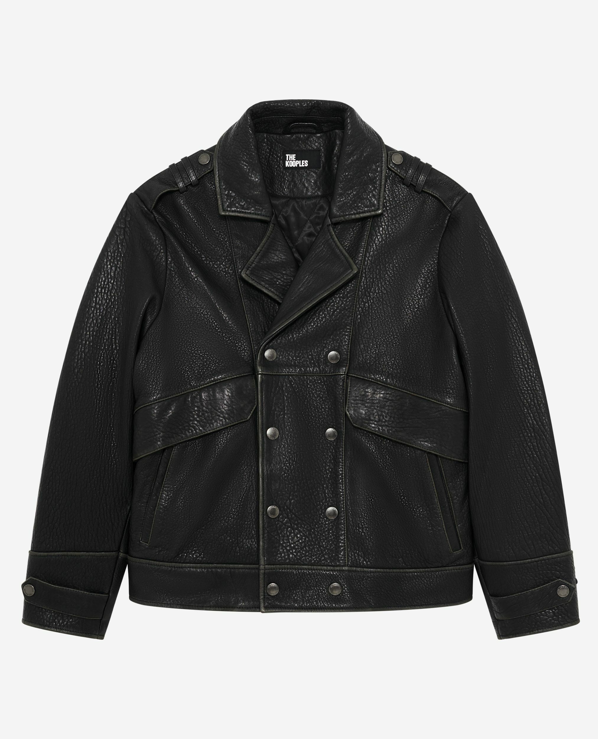Black leather jacket | The Kooples US