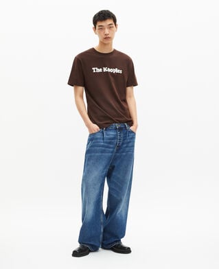 The Kooples HOMME BROWN t-shirt avec broderie marron