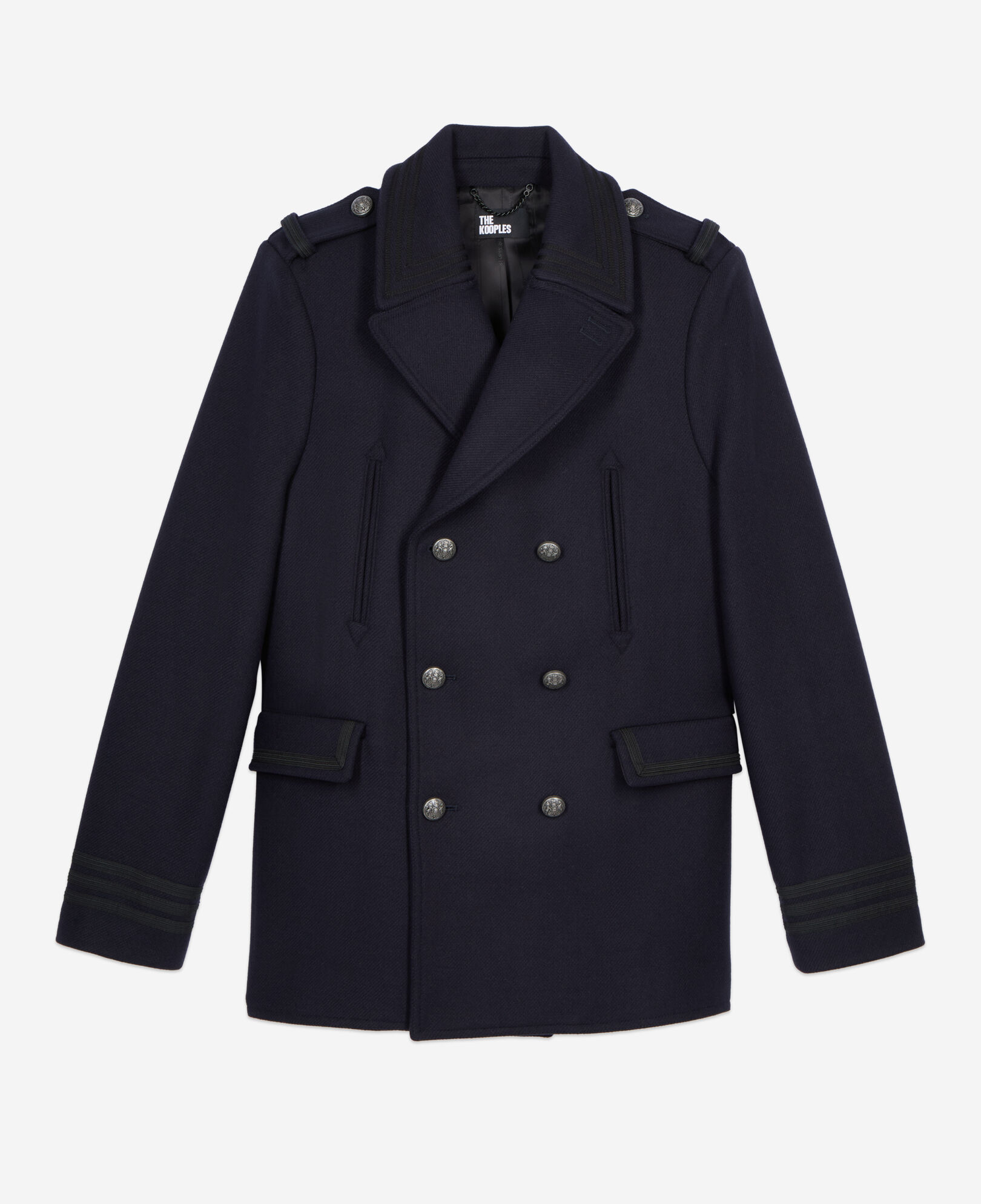 The Kooples HOMME DARK NAVY caban style officier bleu marine