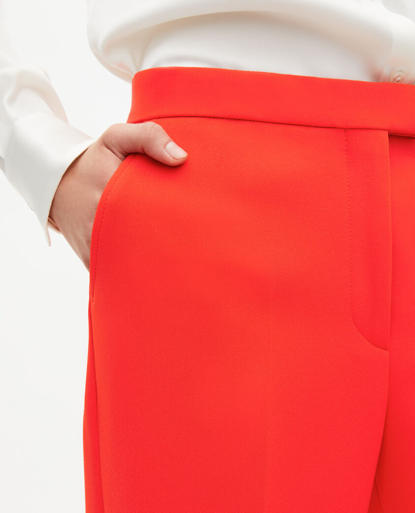 The Kooples FEMME ORANGE pantalon tailleur orange en crêpe