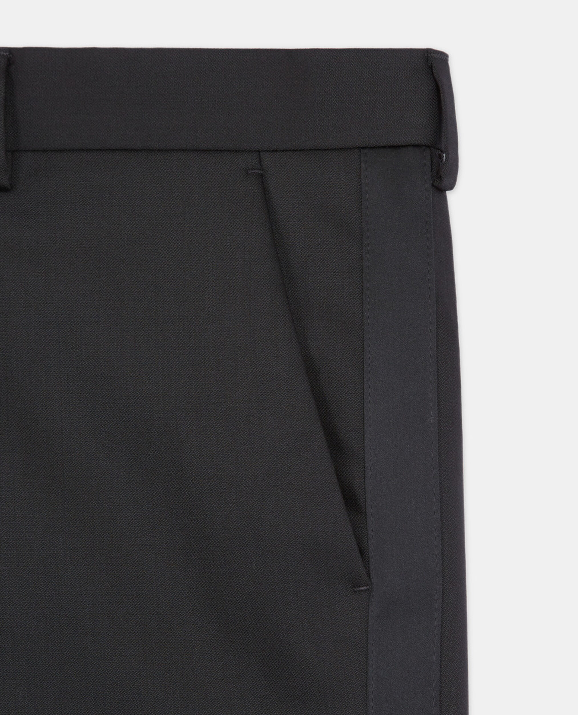 Black wool pants, BLACK, hi-res image number null