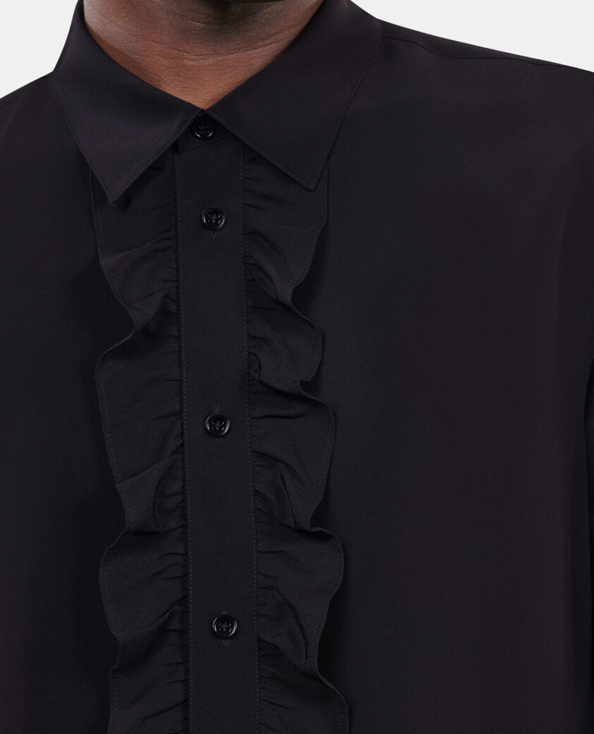 The Kooples HERREN BLACK schwarzes seidenhemd  