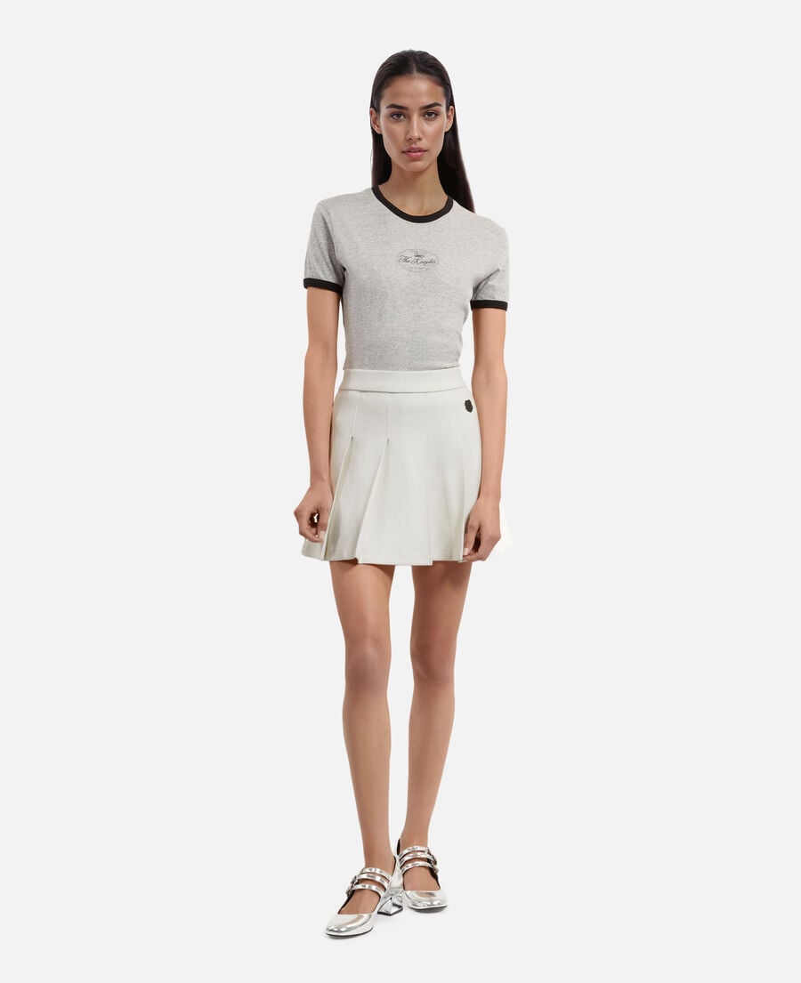 The Kooples WOMEN ECRU short ecru pleated skirt