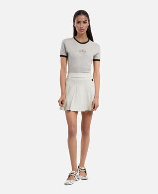 The Kooples WOMEN ECRU short ecru pleated skirt