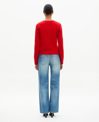 The Kooples F TANGO RED red cashmere cardigan