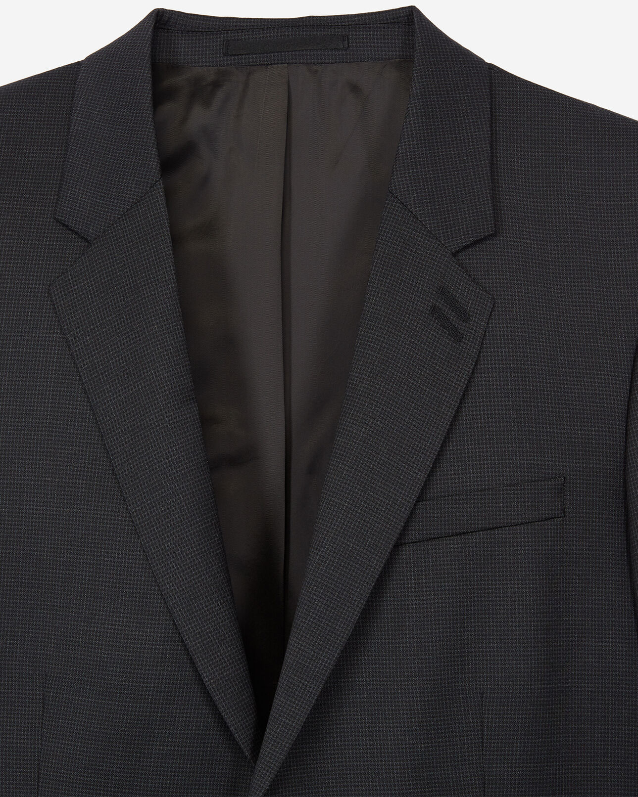 The Kooples HOMBRE DARK GREY chaqueta de traje gris oscuro de lana con líneas tejidas en contraste