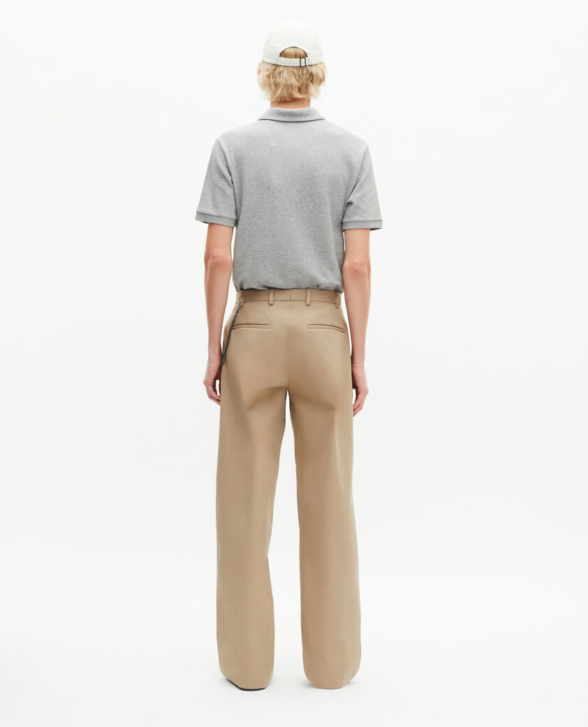 The Kooples HOMME SAND pantalon à pinces coupe large beige