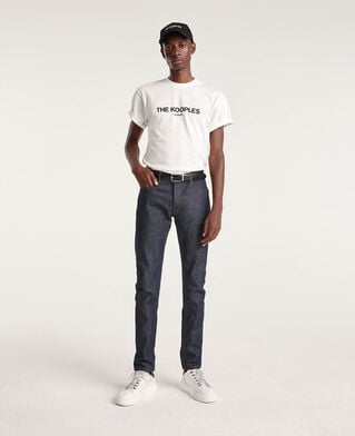 The Kooples MEN WHITE white cotton t-shirt with printed logo