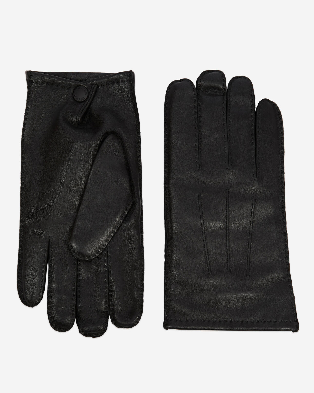 The Kooples MEN BLACK black leather gloves