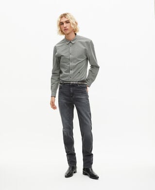 The Kooples MEN BLACK WHITE white and black checkered shirt