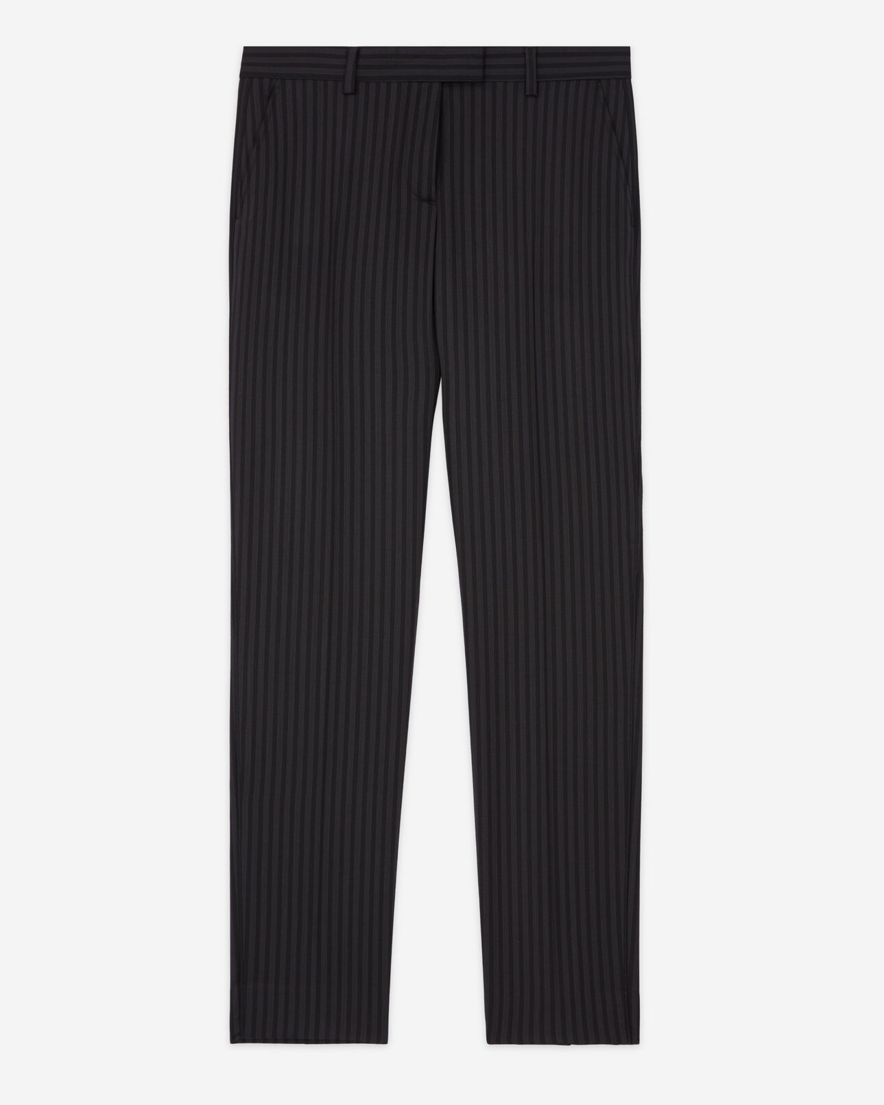The Kooples WOMEN BLACK GREY striped wool suit pants
