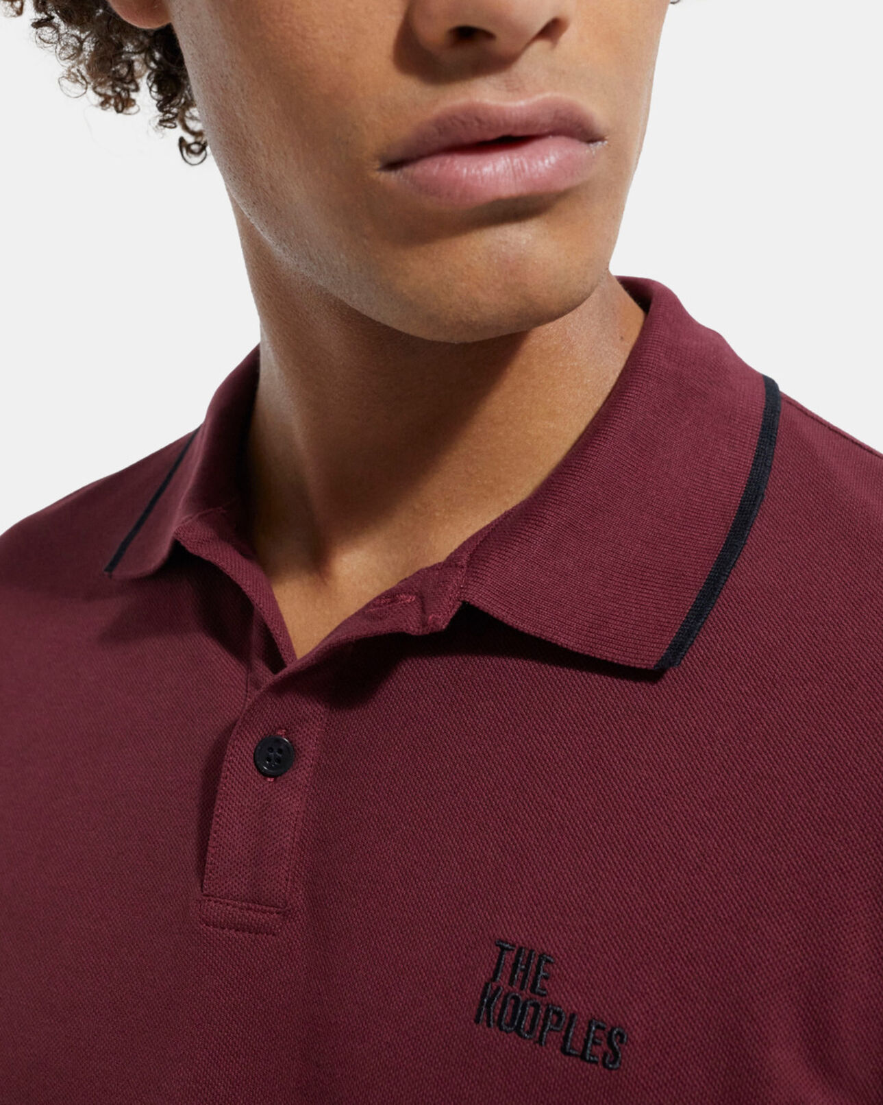 The Kooples MEN BURGUNDY classic burgundy polo