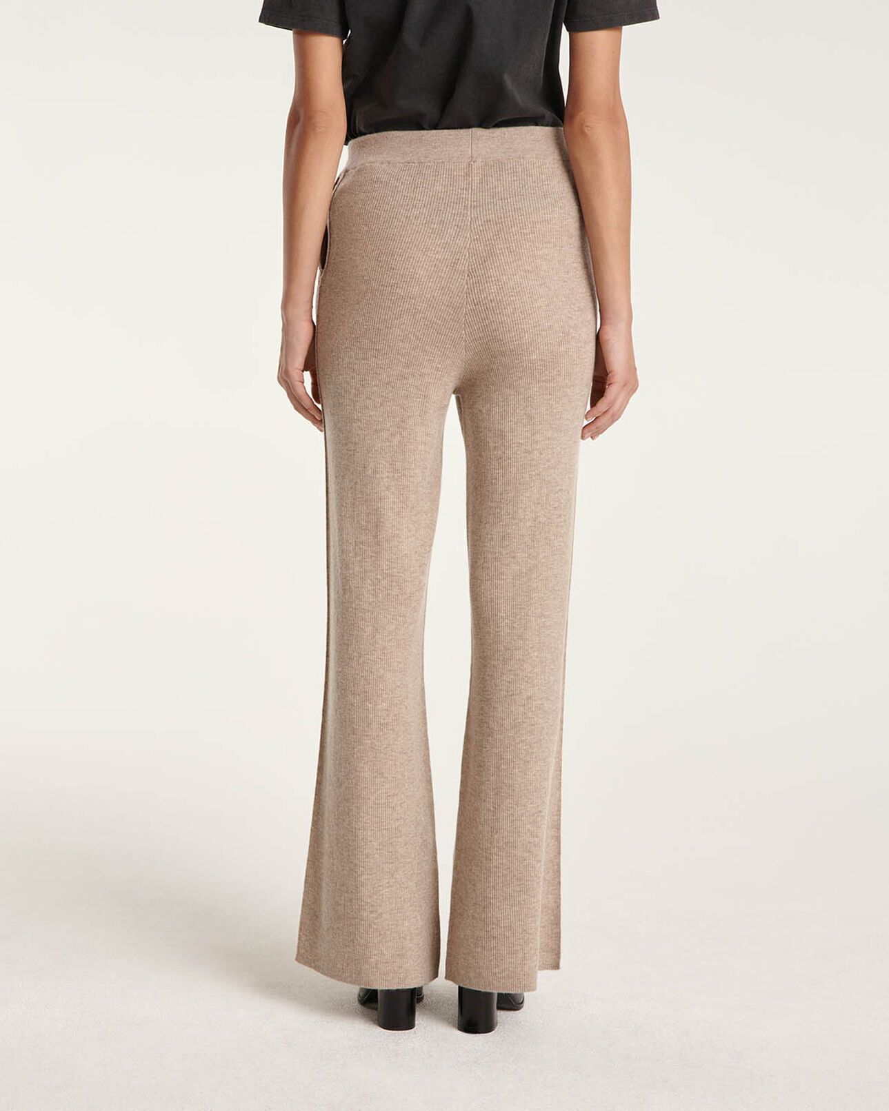 The Kooples DAMEN BEIGE hose locker beige wolle und kaschmir