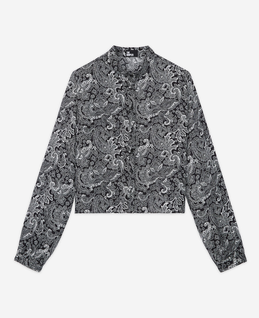 The Kooples F BLACK WHITE short black shirt