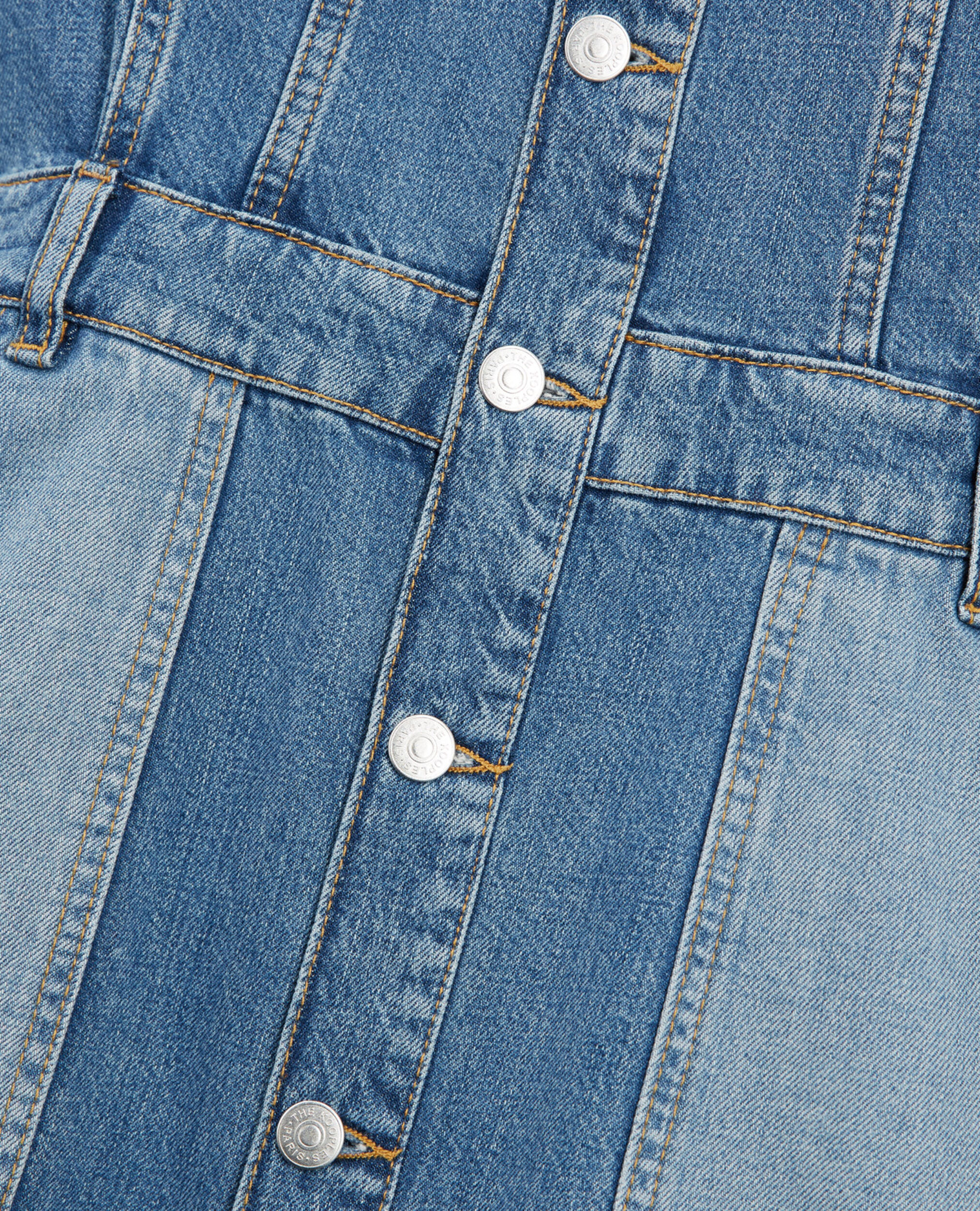 Kurzes Jeanskleid in verwaschenem Blau, BLUE WASHED, hi-res image number null