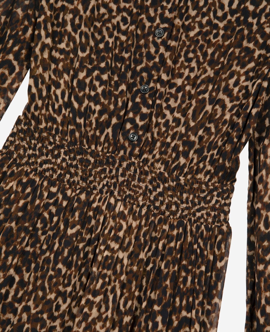 The Kooples FEMME LEOPARD robe longue imprim&eacute; l&eacute;opard