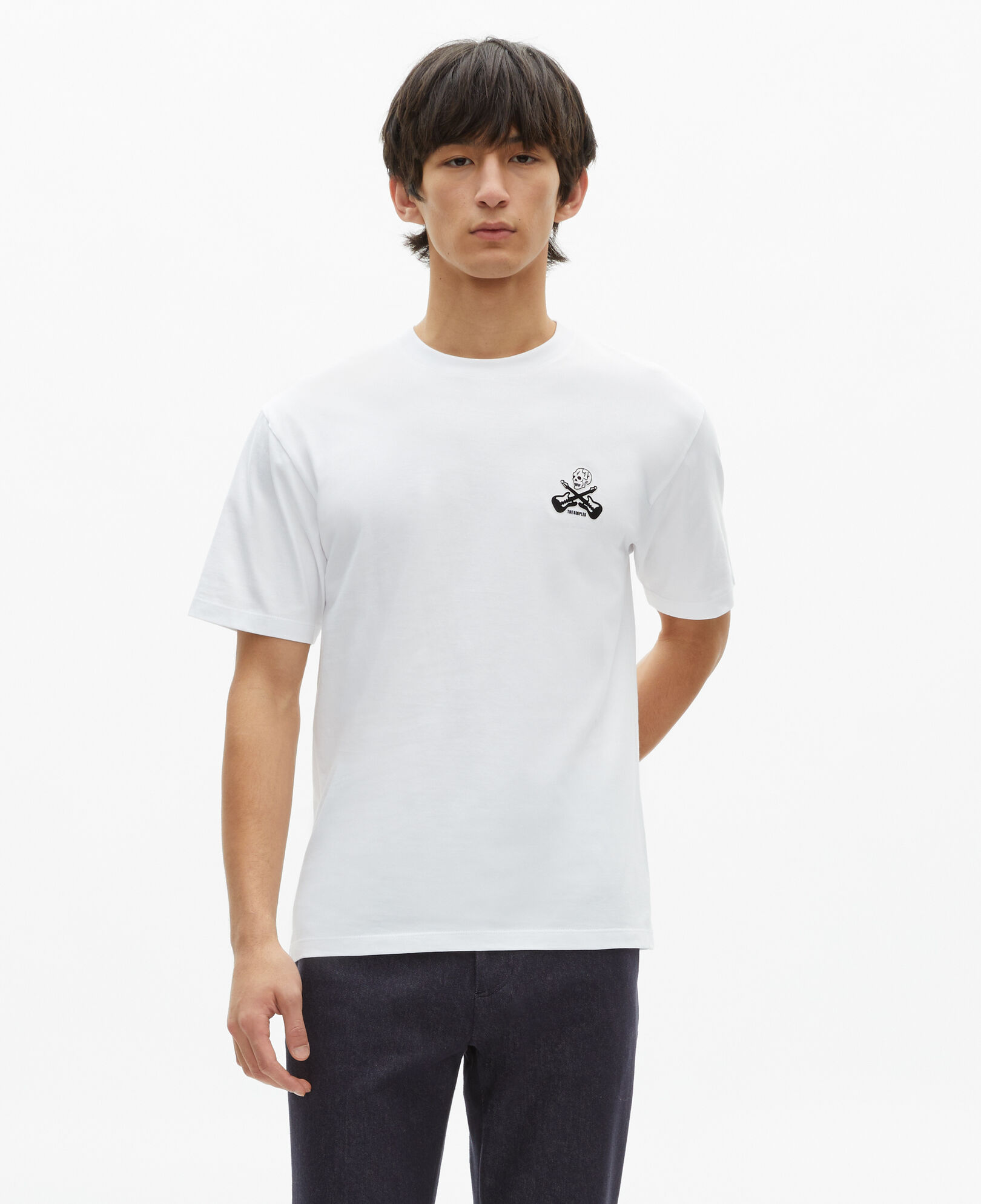 The Kooples HERREN WHITE weißes t-shirt mit beflockung