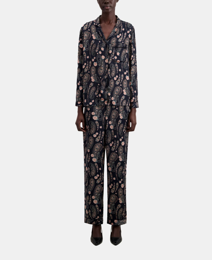 The Kooples F BLACK / PINK printed shirt