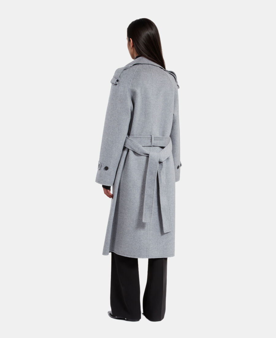 The Kooples F GREY grey trench style coat