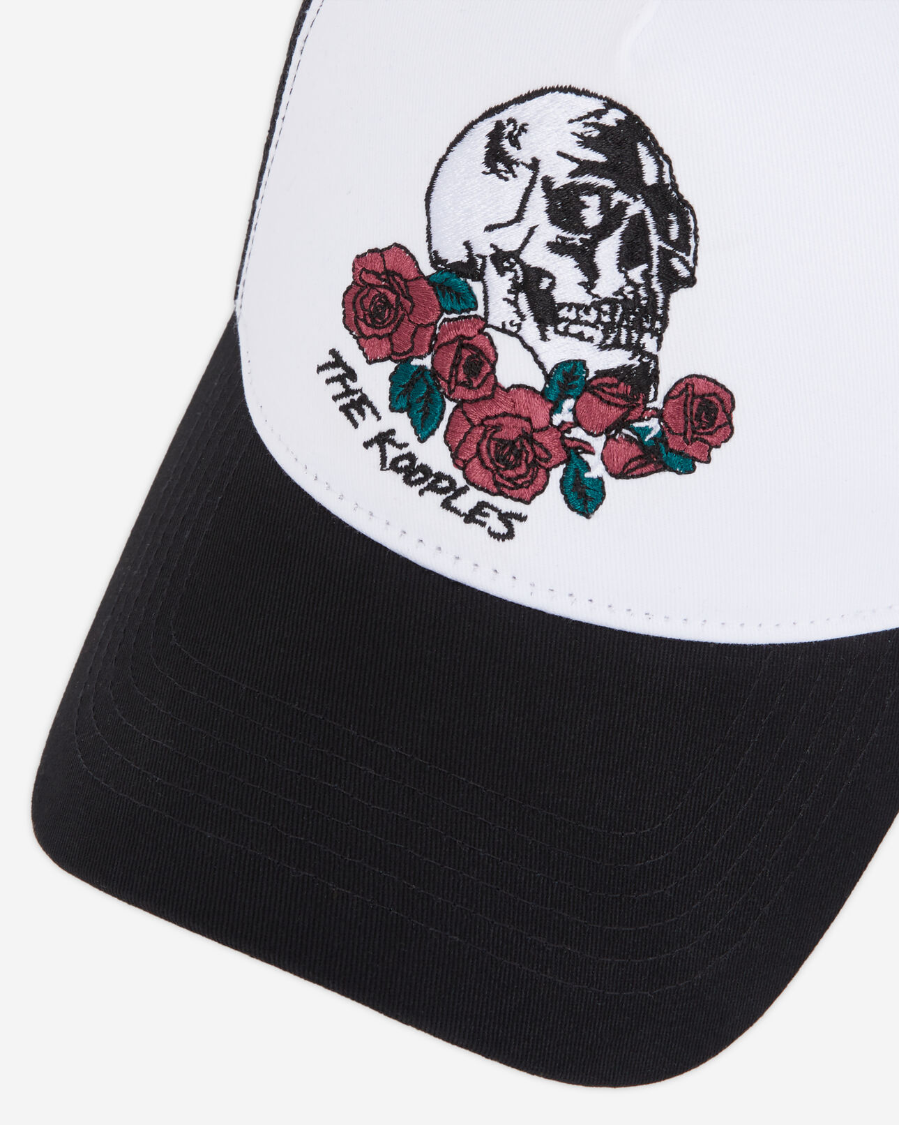 The Kooples MIXTE WHITE casquette bicolore vintage skull