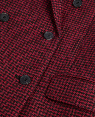 The Kooples WOMEN BLACK - RED black and red houndstooth blazer