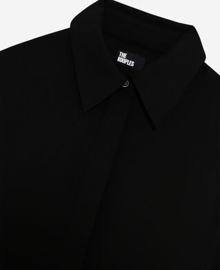 The Kooples WOMEN BLACK black satin shirt
