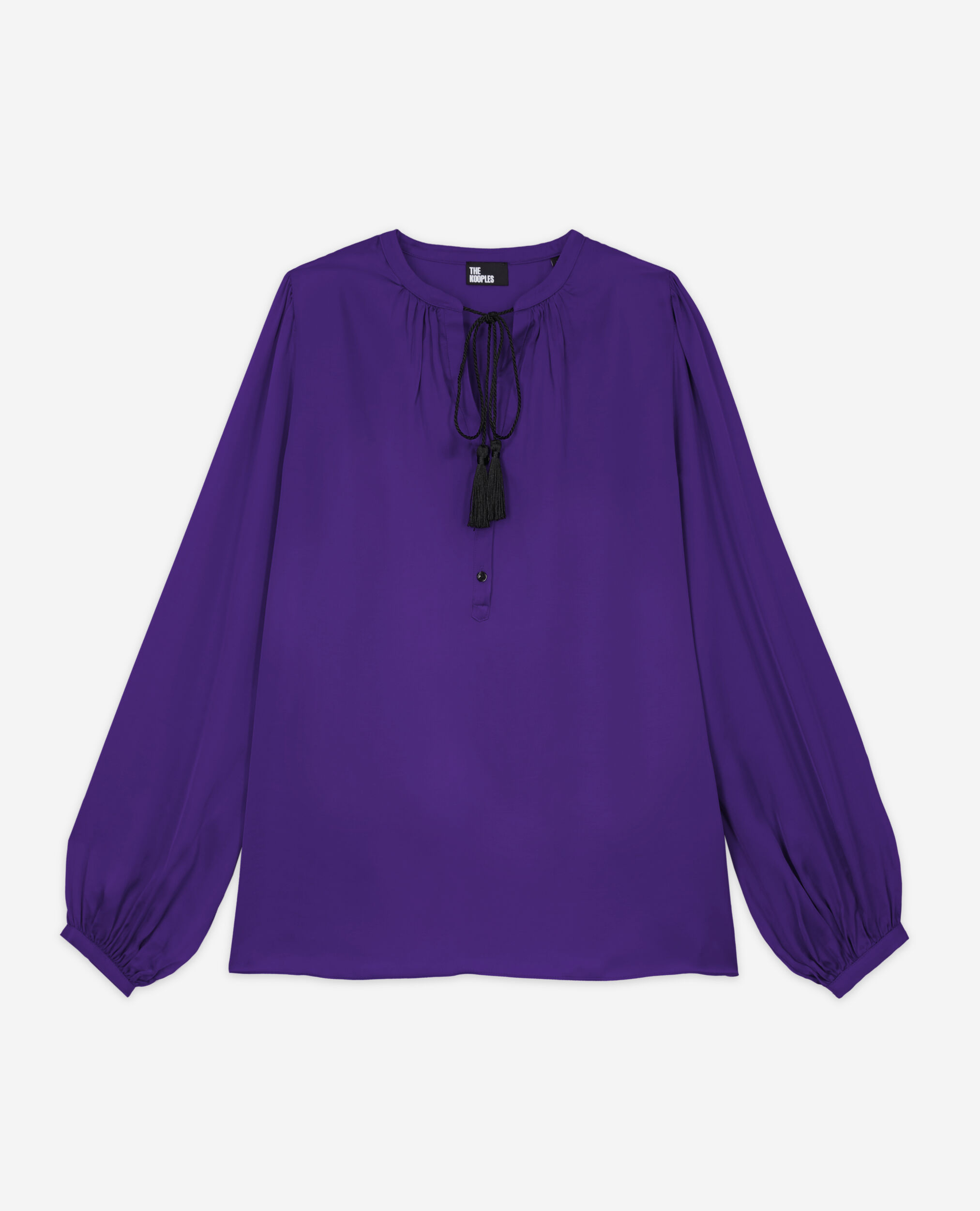 Chemise manches bouffantes violette, PURPLE, hi-res image number null