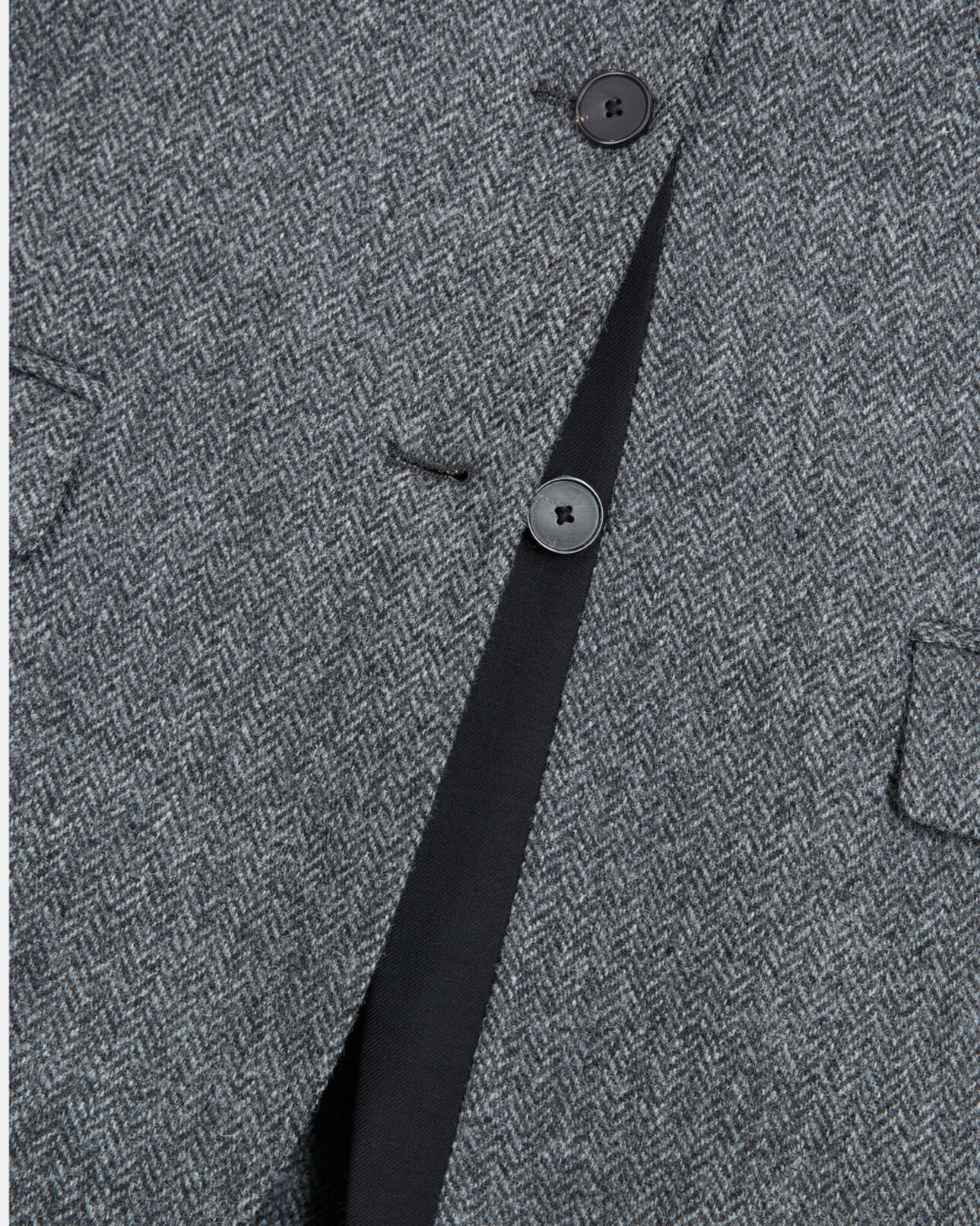 The Kooples FEMME GREY veste en laine à motif grise