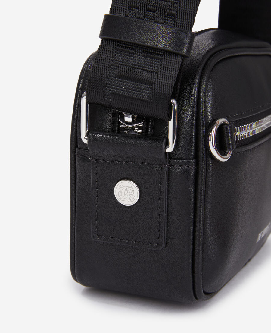 The Kooples HOMME BLACK sac messenger small en cuir noir