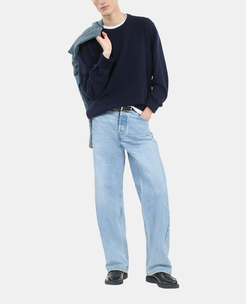 The Kooples HOMME NAVY pull en cachemire bleu marine