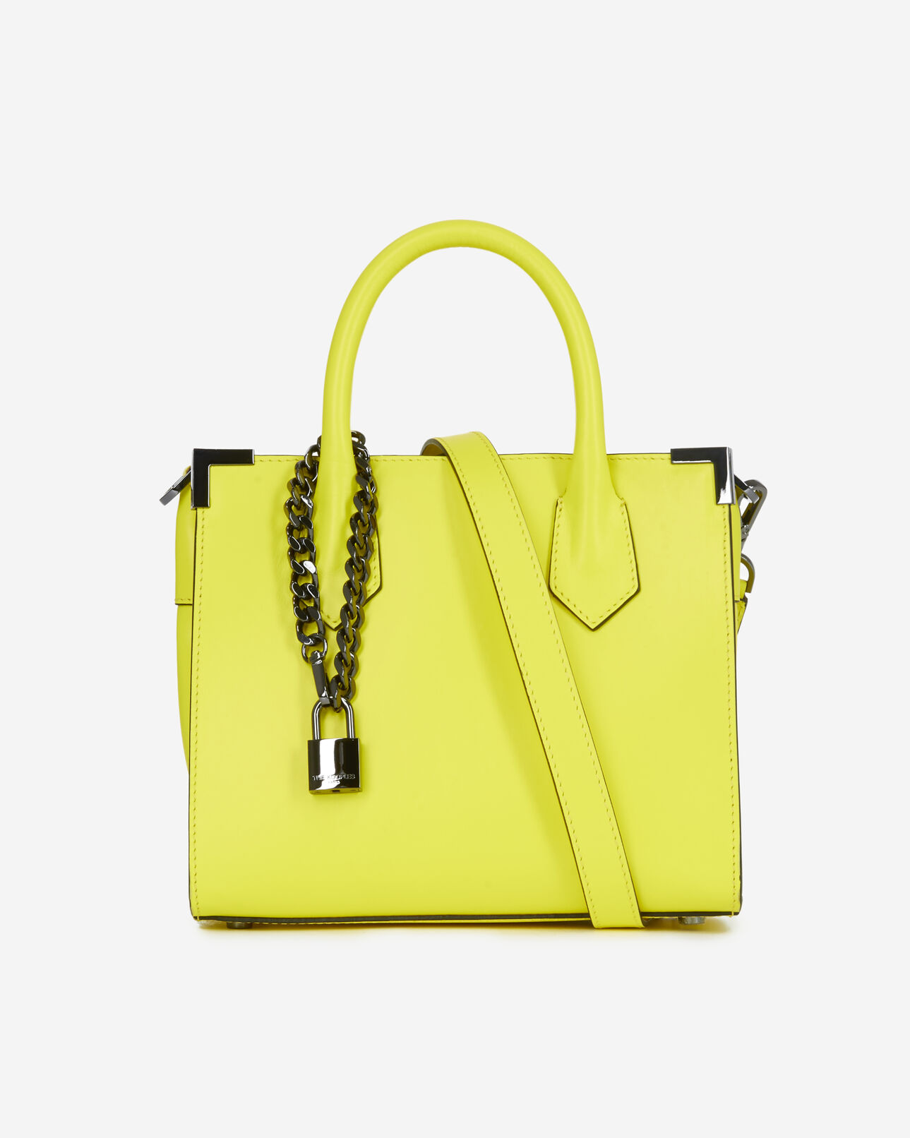 The Kooples WOMEN YELLOW ACID medium ming bag in yellow leather