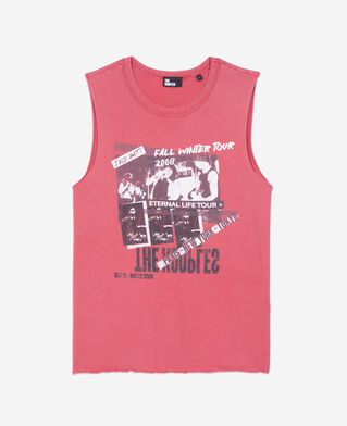 The Kooples WOMEN RUBIS red eternal life tour serigraphy tank top