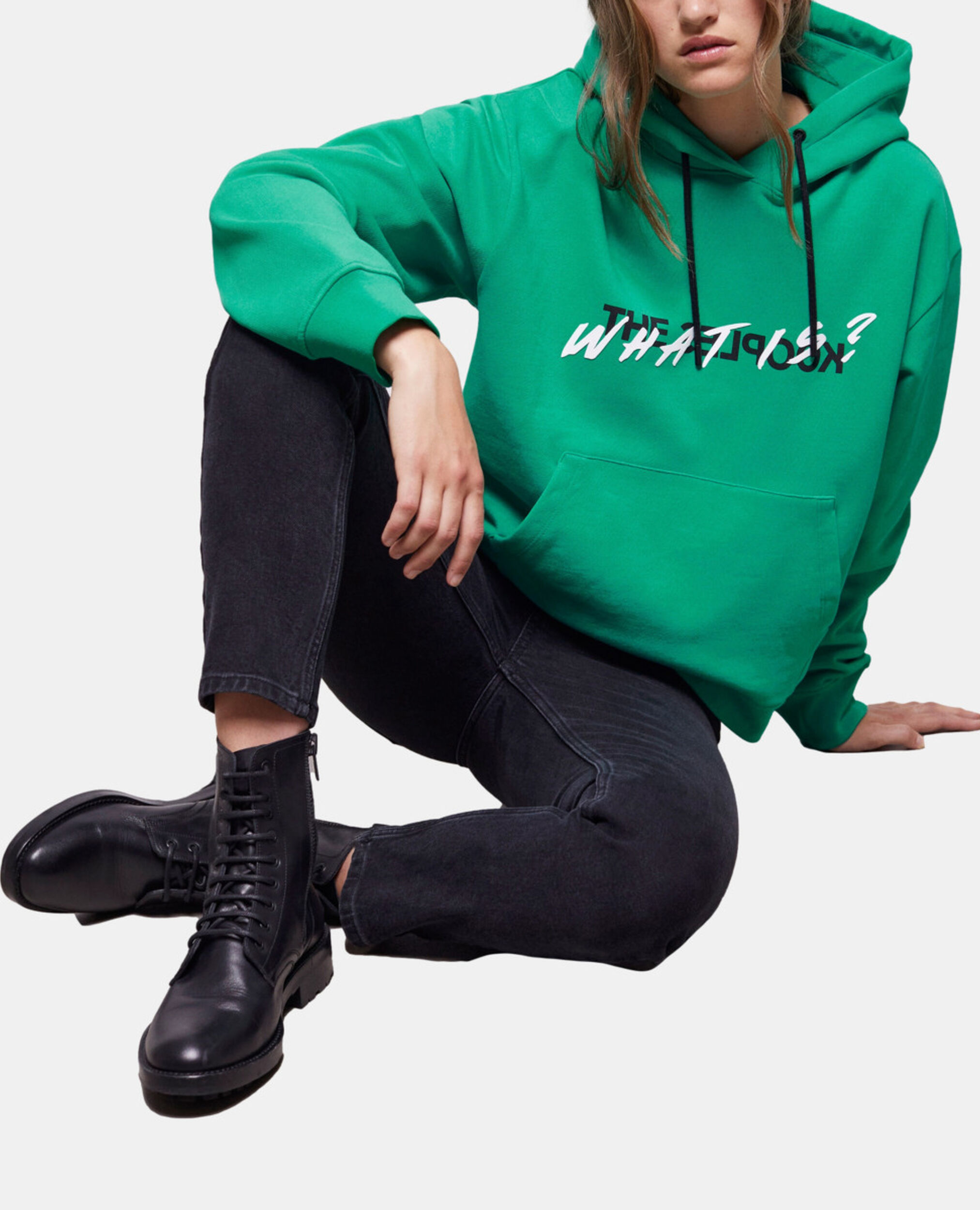 Green What is sweatshirt, GREEN, hi-res image number null