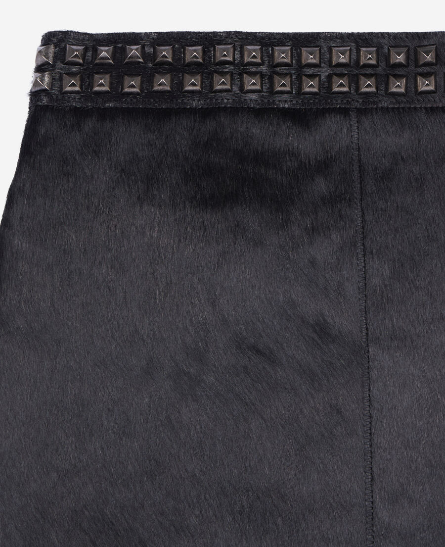 The Kooples DAMEN BLACK kurzer schwarzer lederrock