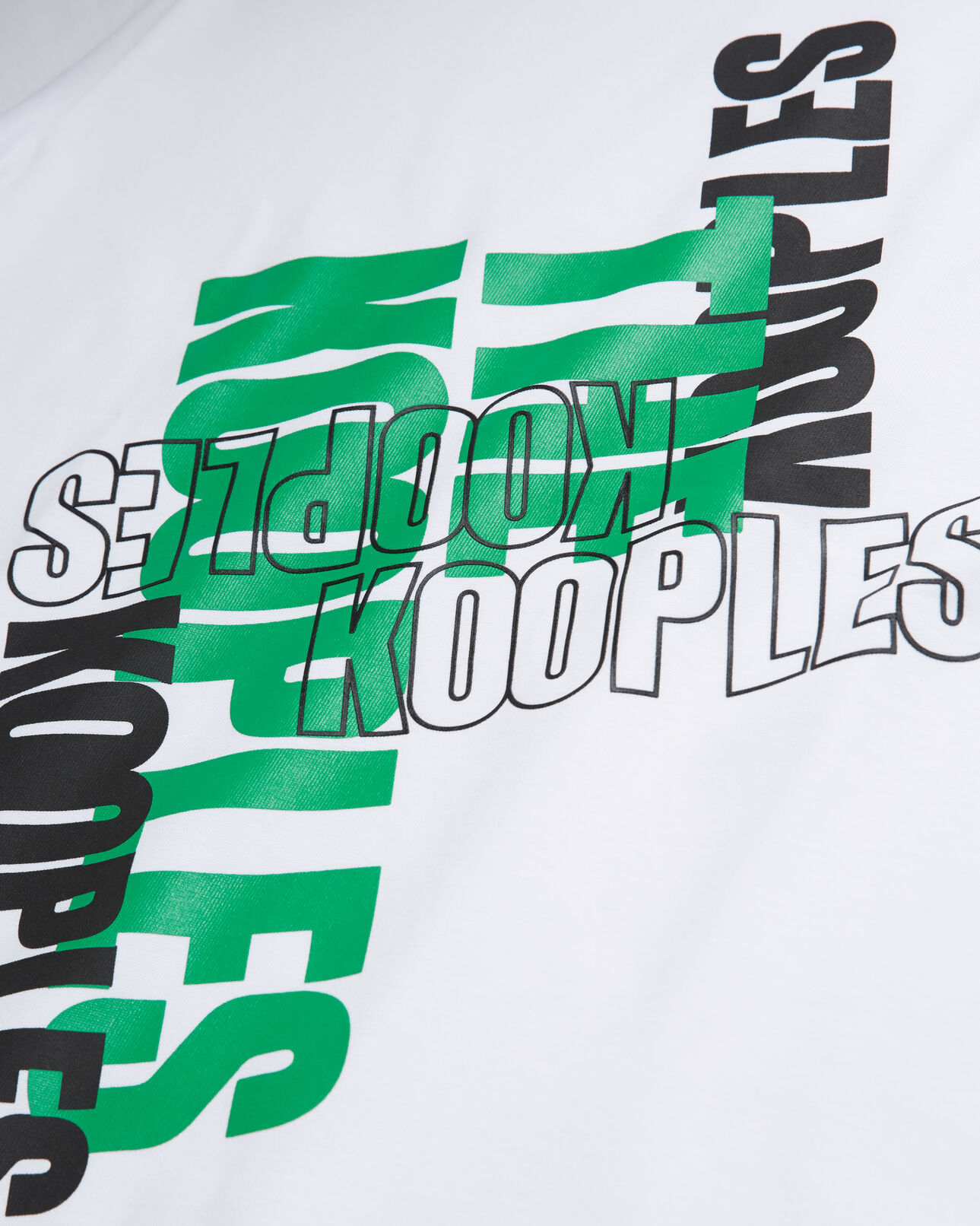 The Kooples HERREN GREEN-WHITE weißes t-shirt herren mit the kooples logo